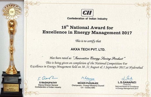 National Award for Innovative Energy Saving Product/Service